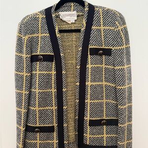 Castleberry Women's Yellow and Black Plaid Blazer